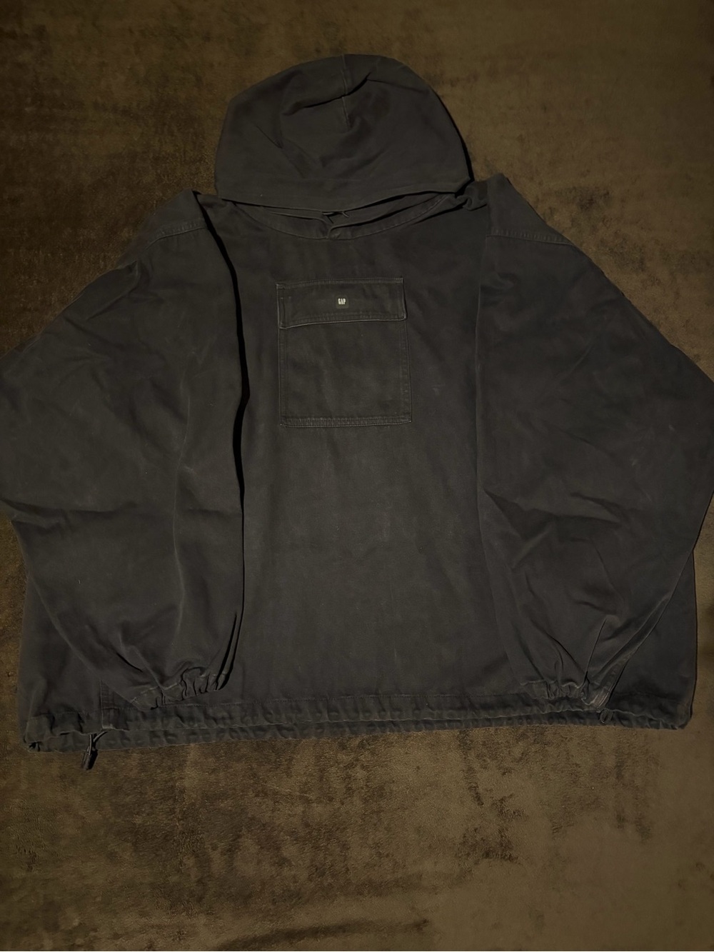 YZY GAP Sateen Anorak Black Engineered by Balenciaga